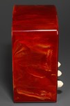 Highly Swirled Oxblood Catalin Emerson BT-245 ’Tombstone’ Radio